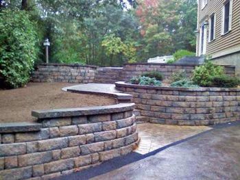 Retaining wall in Mountain View, NJ by BMF Masonry